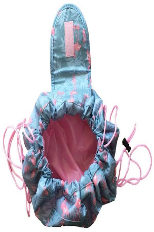 حقيبة صغيرة لمستحضرات التجميل بحبل للإغلاق أزرق/ وردي - Image 2