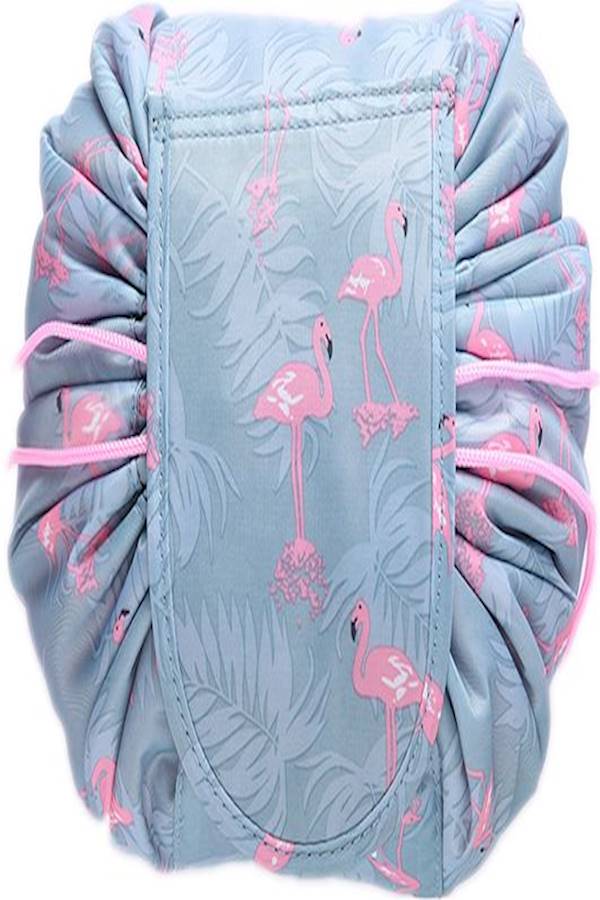 حقيبة صغيرة لمستحضرات التجميل بحبل للإغلاق أزرق/ وردي - Image 3