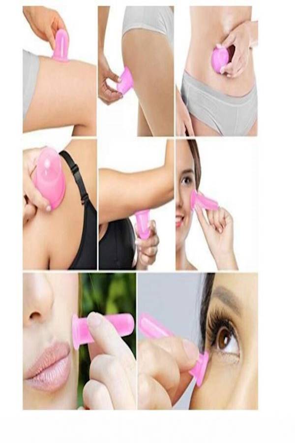 4-Piece Body Massager Cupping Set Pink - Image 3