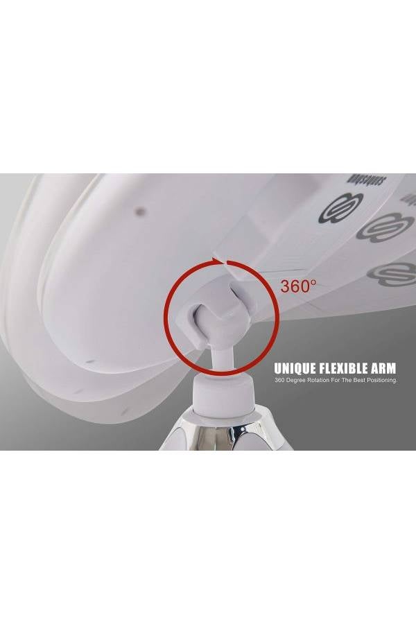 مرآة ماكياج مكبرة فضي/ أبيض/ شفاف - Image 3