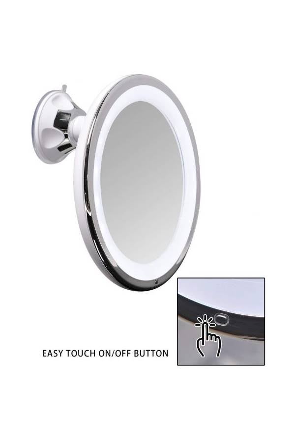 مرآة ماكياج مكبرة فضي/ أبيض/ شفاف - Image 5