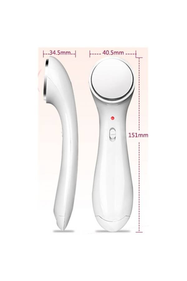 Ultrasonic Vibration Ion Face Lift Massager White - Image 3