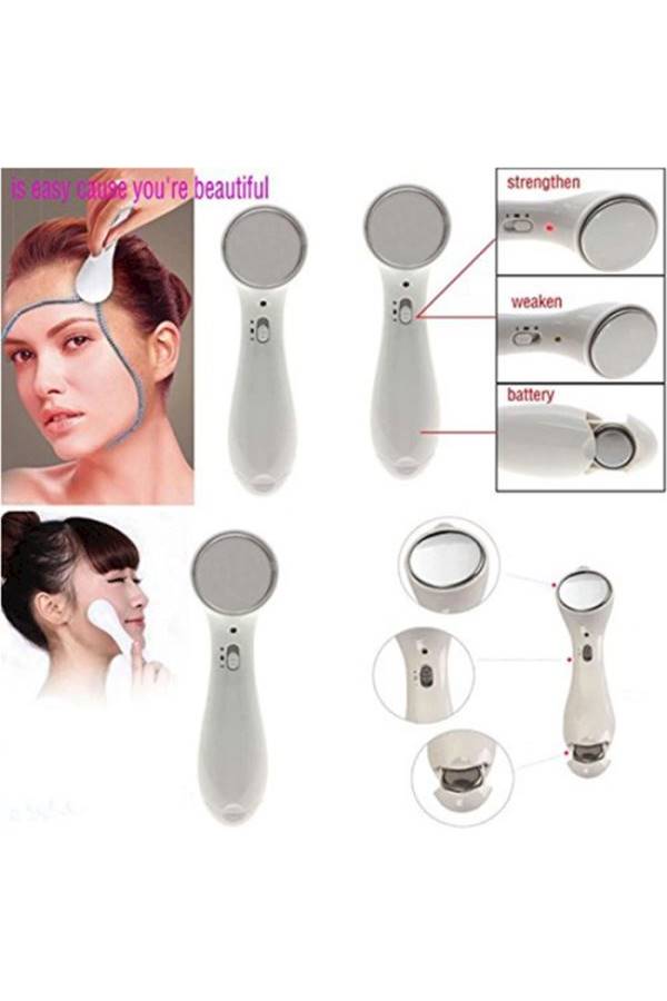 Ultrasonic Vibration Ion Face Lift Massager White - Image 4