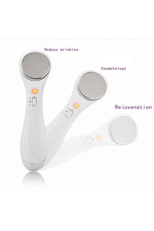 Ultrasonic Vibration Ion Face Lift Massager White - Image 1
