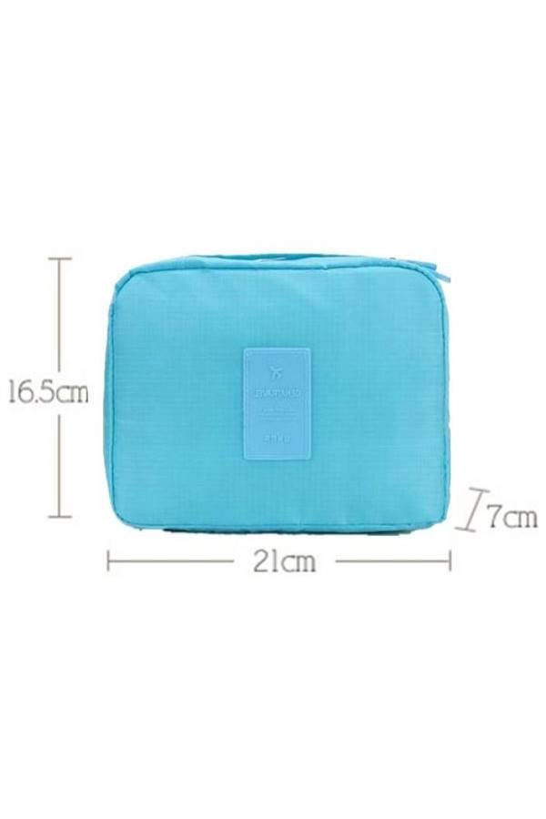 Portable Toiletry Travel Kit Organizer Cosmetic Bag Blue - Image 3