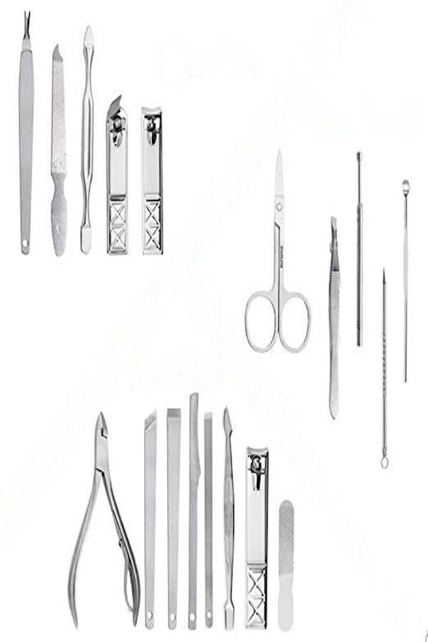 18-Piece Nail Clippers Set Silver - Image 2