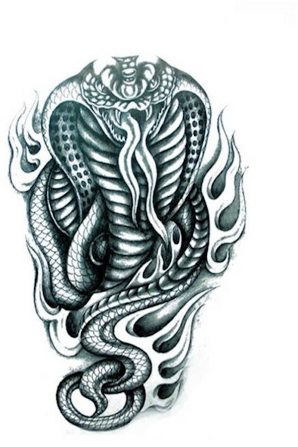 Waterproof Temporary Tattoo Sticker Black/White