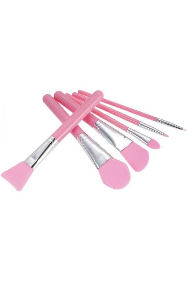 6-Piece Silicone Brush Tools Pink - Image 4