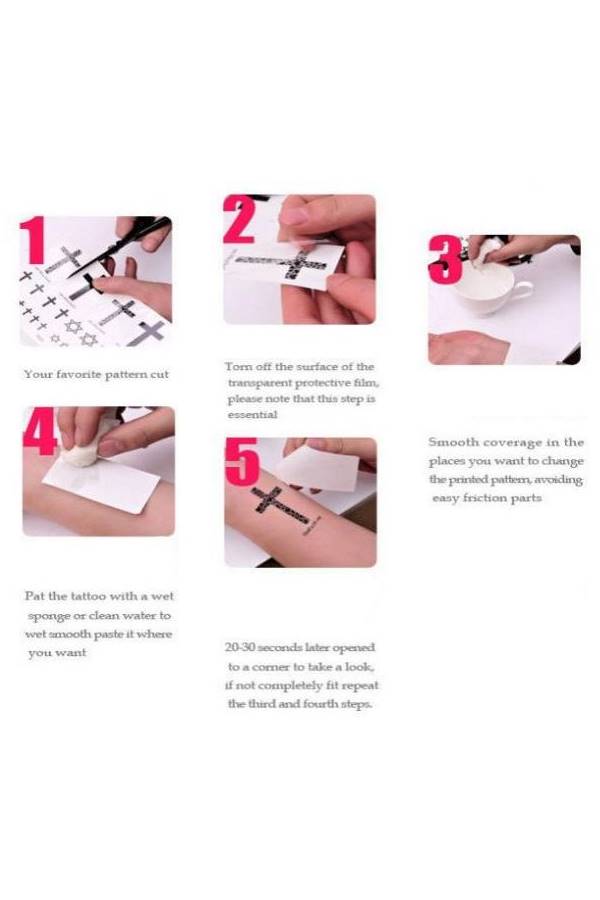 ملصق تاتو فني مؤقت للجسم متعدد الألوان - Image 4