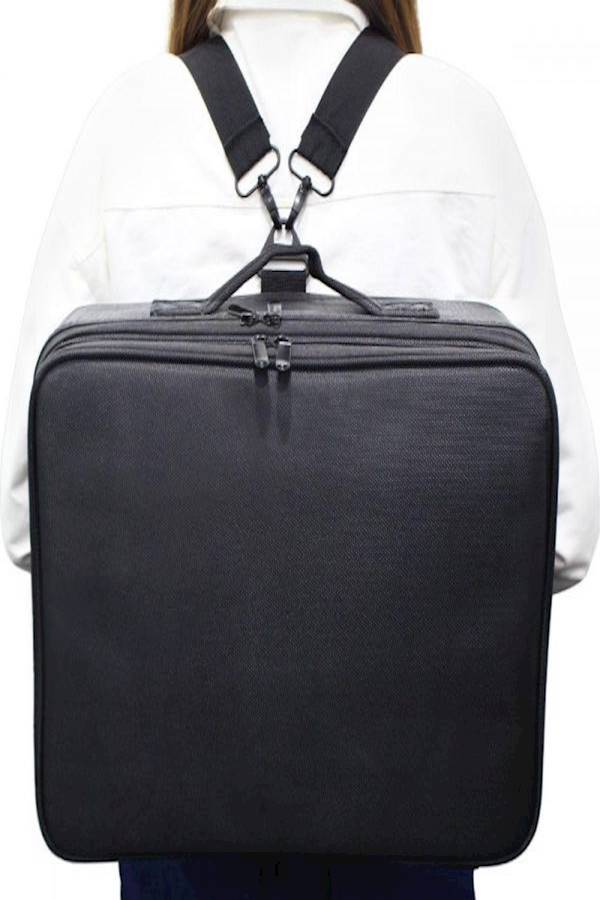 حقيبة أدوات تجميل مكونة من 3 طبقات أسود - Image 5