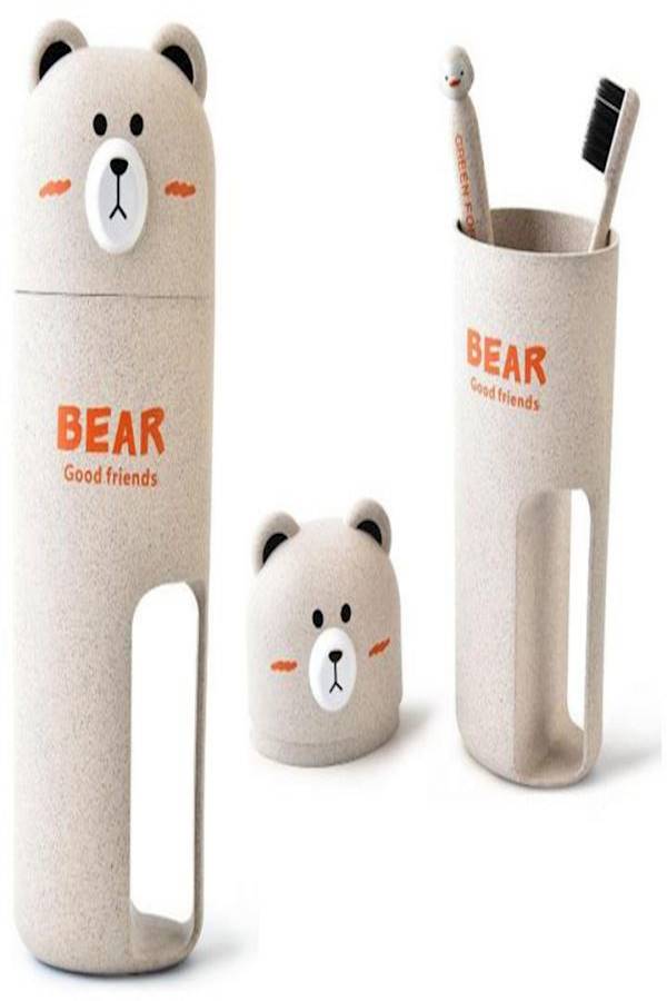 Bear Designed  Bathroom Organizer Beige/Orange/Black  - Image 3