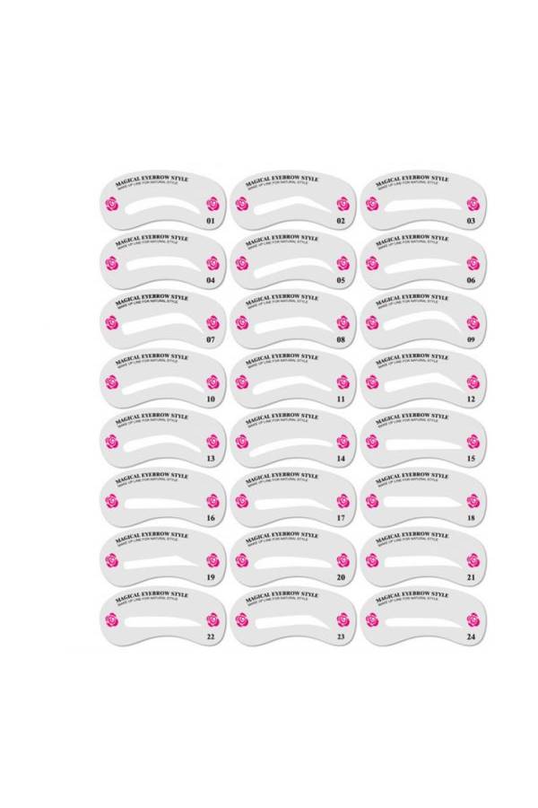 24-Piece Eyebrow Drawing Card White