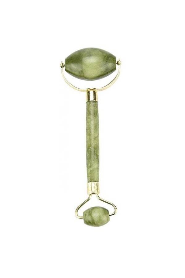 جهاز تدليك الوجه ببكرة حجر اليشم الطبيعي المحمولة أخضر - Image 1