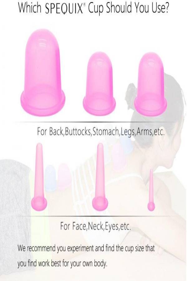 7-Piece Vacuum Massage Cups Pink - Image 2