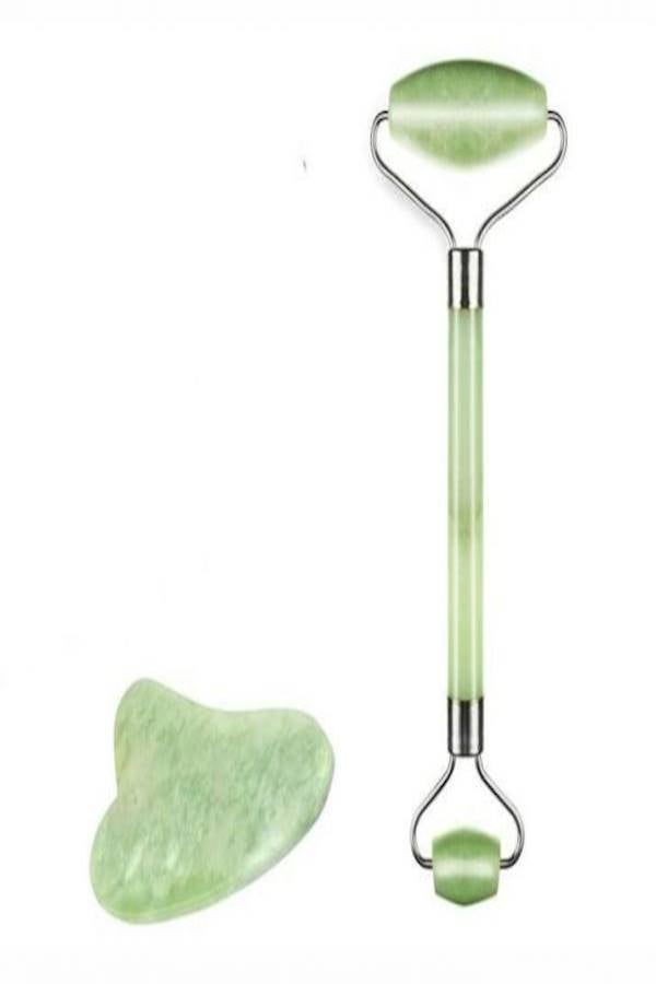 جهاز تدليك الوجه الدوار أخضر/فضي - Image 1