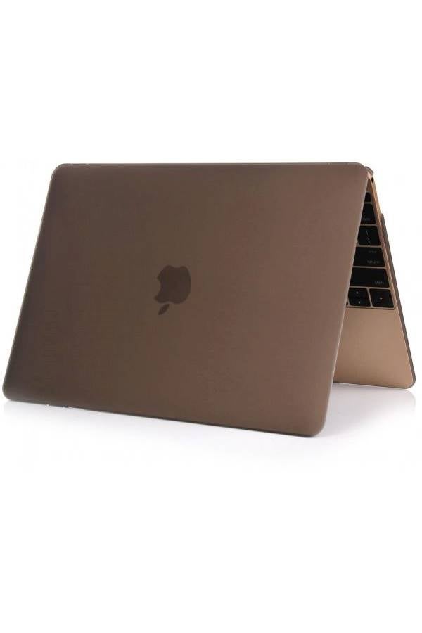 غطاء حماية واقٍ وصلب ومعالج بالمطاط لجهاز ماك بوك برو مقاس 13 بوصة بشاشة عرض ريتنيا مقاس 12 بوصة بني - Image 4