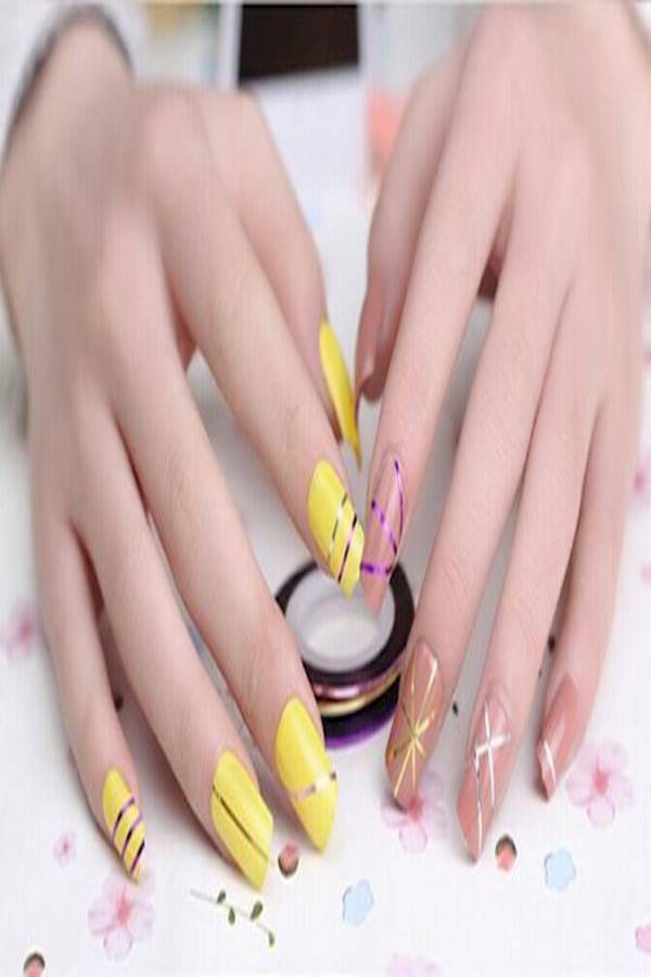 مجموعة ملصقات شرائط تزيين الأظافر من 30 رول أزرق/أحمر/بني - Image 4