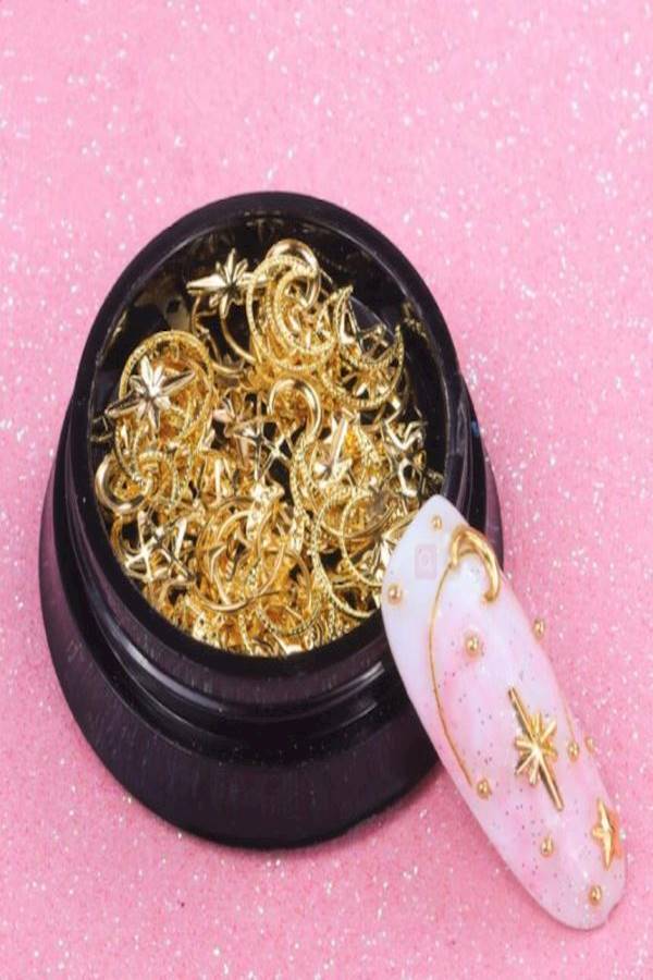 Metal Nail Decoration Kit Gold - Image 2