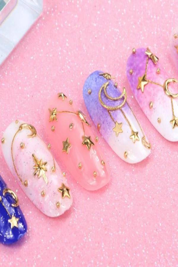 Metal Nail Decoration Kit Gold - Image 4