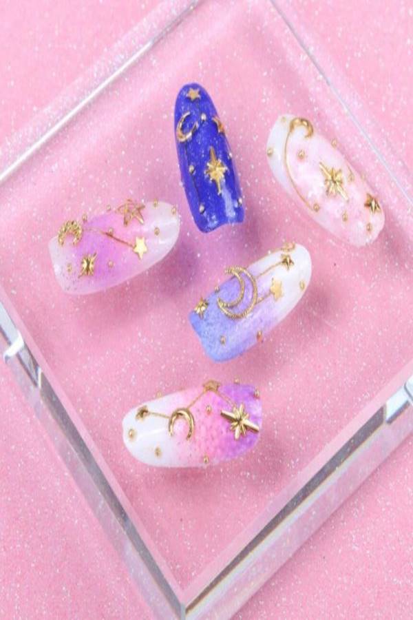 Metal Nail Decoration Kit Gold - Image 5