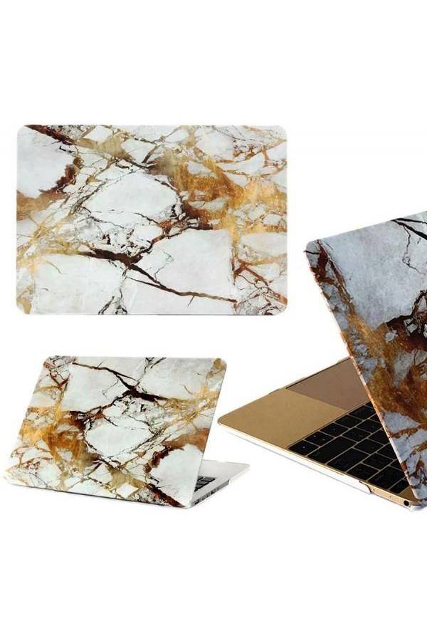 Marble Rubber Coated Case Cover For Apple Macbook Air 13/13.3 Inch Multicolour  - Image 3