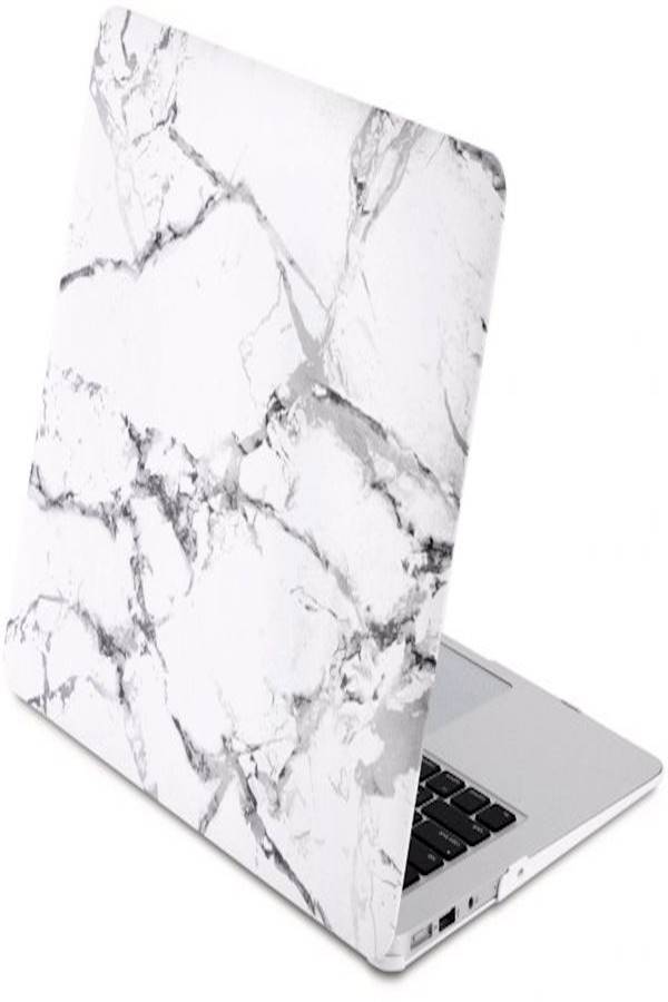 Rubberized Soft-Touch Rubber Coated Folio Cover Hard Case For Macbook Air 13/13.3 Inch White - Image 2