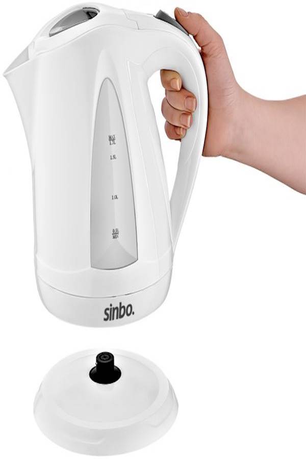 سينبو غلاية بدون سلك بسعة 1.7 لتراً 1.7 L SK7324 أبيض  - Image 2
