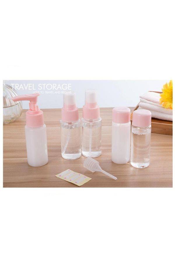Generic - 7-Piece Travel Container Kit Set Pink - Image 1