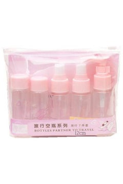 7-Piece Travel Container Kit Set Pink