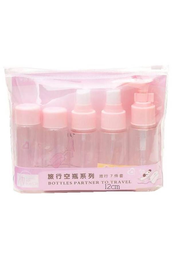 Generic - 7-Piece Travel Container Kit Set Pink - Image 1