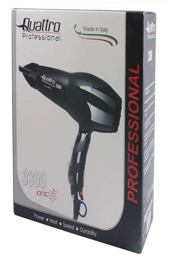 Quattro Professional Hair Dryer Black - Image 2