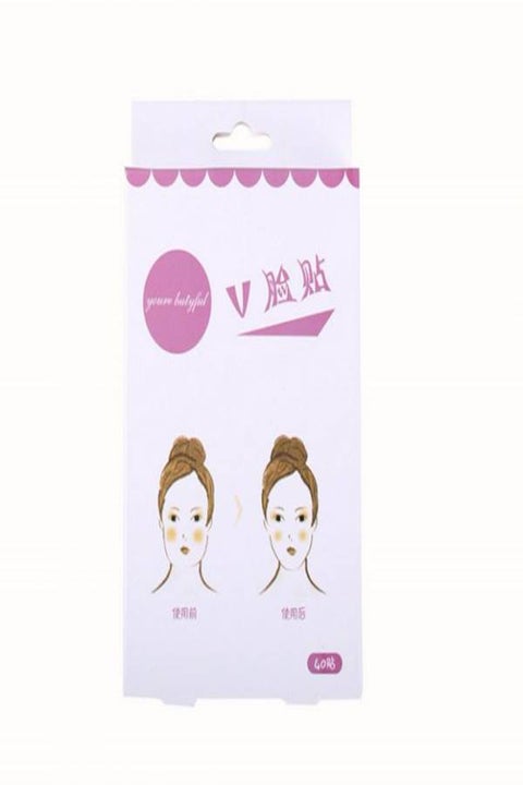 V Shape Invisible Face Lifting Patch White