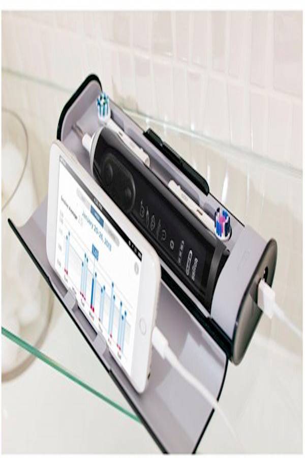 Oral-B - Genius 9000 Electric Rechargeable Toothbrush White/Black - Image 1