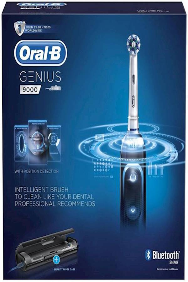 Oral-B - Genius 9000 Electric Rechargeable Toothbrush White/Black - Image 1