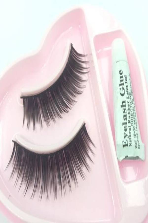 زوج من الرموش الصناعية ثلاثية الأبعاد بتصميم سميك أسود - Image 3