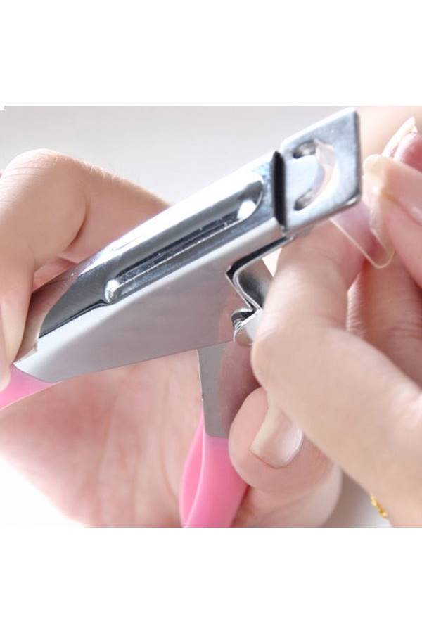Acrylic Nail Clipper Pink/Silver - Image 1