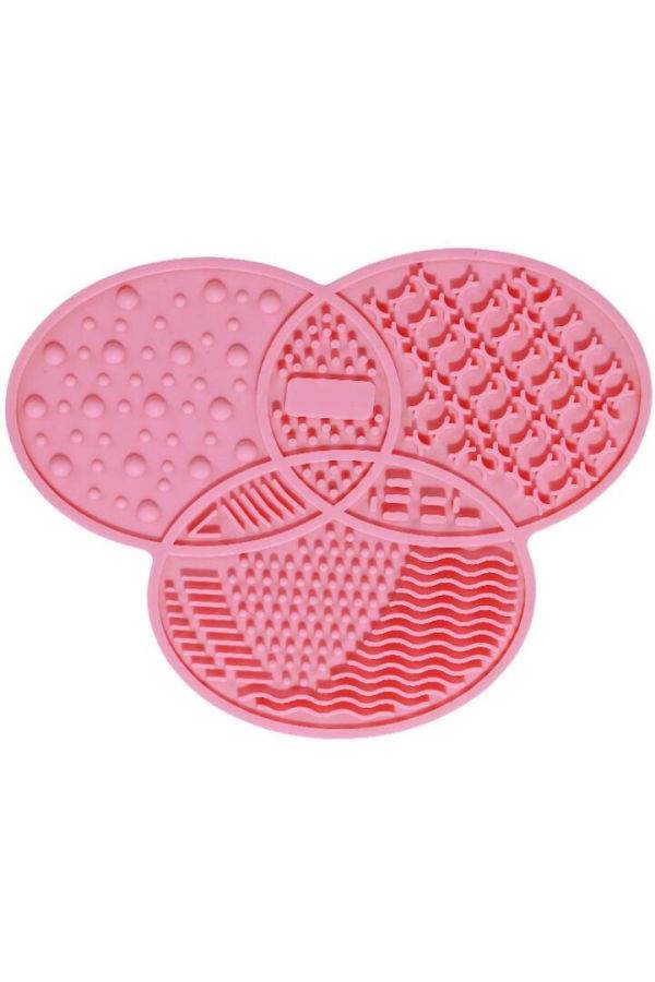 لوحة تنظيف فرشاة مستحضرات التجميل وردي - Image 1