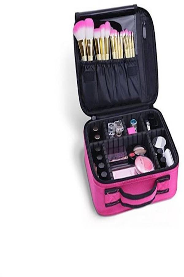 Generic Travel Cosmetics Bag Pink/Black  - Image 1