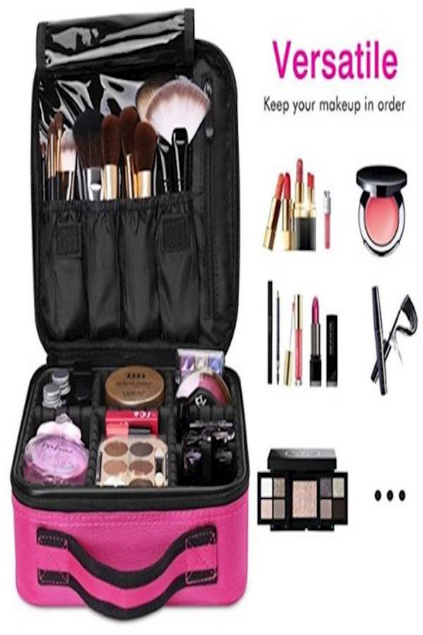 Generic Travel Cosmetics Bag Pink/Black  - Image 3