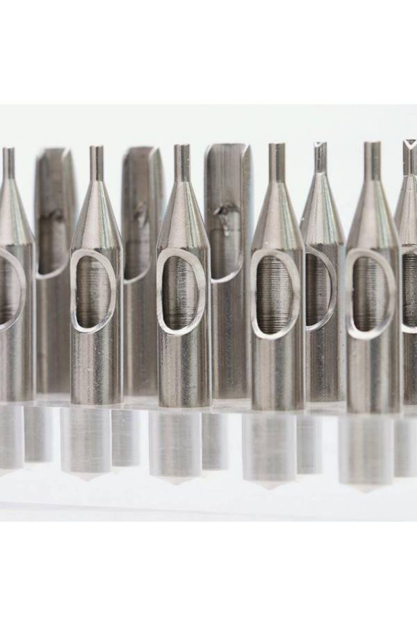 Generic 22-Piece Tattoo Tube Grip Needle Nozzle Set Kit Silver Tone  - Image 5