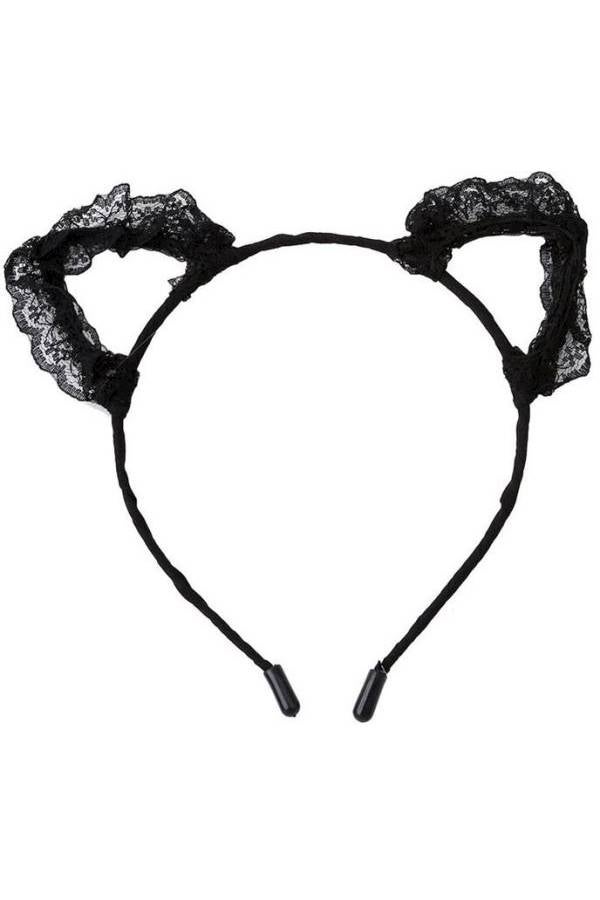 Cat Ear Head Chain Headband Black - Image 2