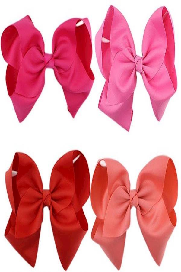 20-Piece Ribbon Hair Bow Red/Blue/Green - Image 5