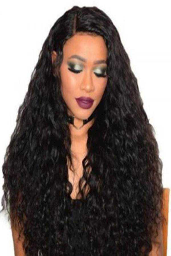 شعر مستعار مجعد من الأمام بني متوسط 1B - Image 4