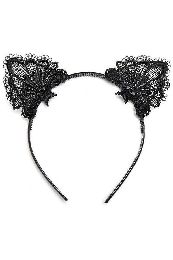 Cat Ears Hair Headband Hoop Black