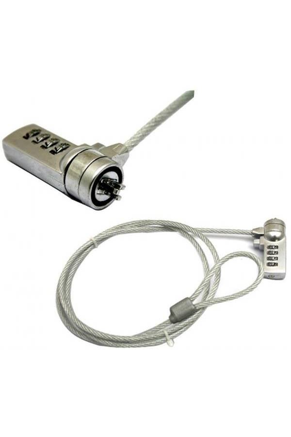 Multicolour Chain Cable Lock For Laptop/Notebook/Pc Silver - Image 2