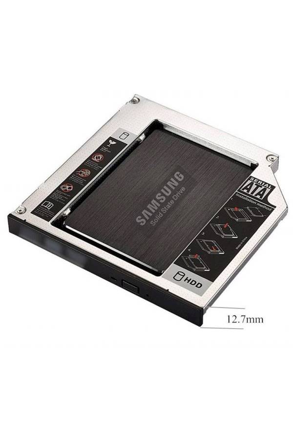 Second Hard Disk Drive Caddy Case Adapter Black/Grey  - Image 3
