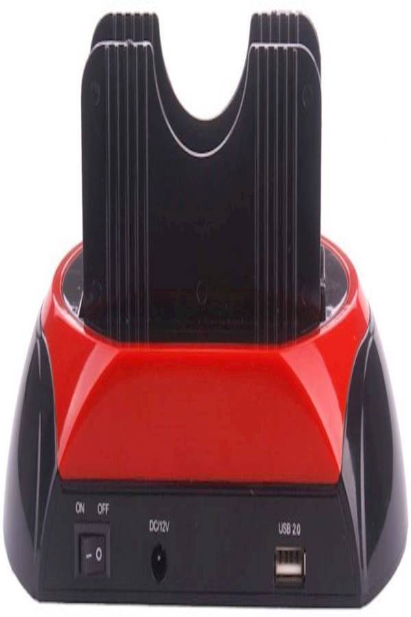 Generic - Hard Drive Disk Dock Docking Station Card Reader Black And Red - Image 1