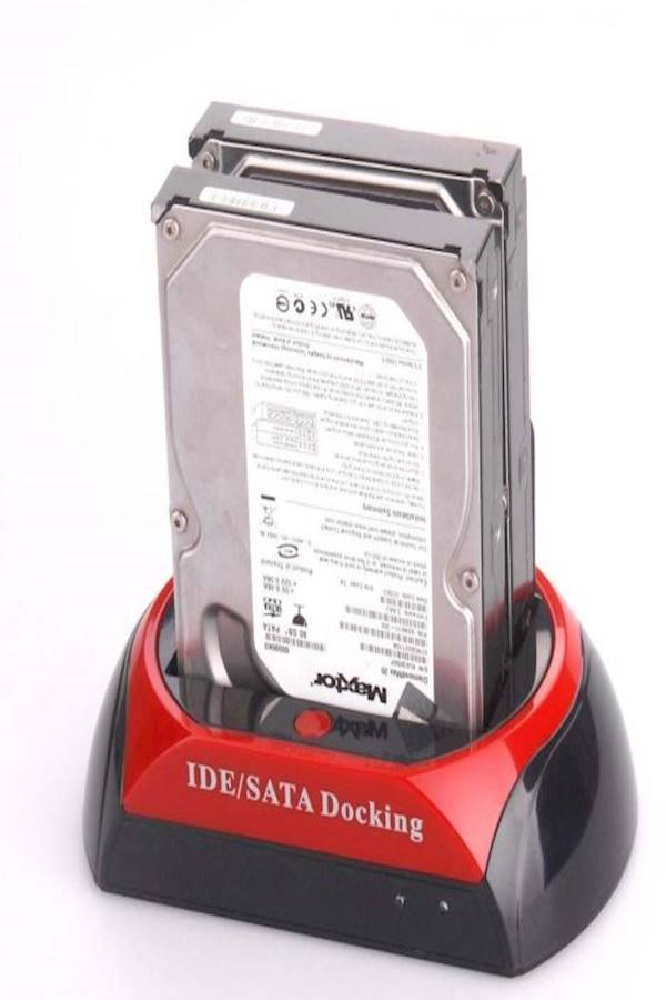 Generic - Hard Drive Disk Dock Docking Station Card Reader Black And Red - Image 1