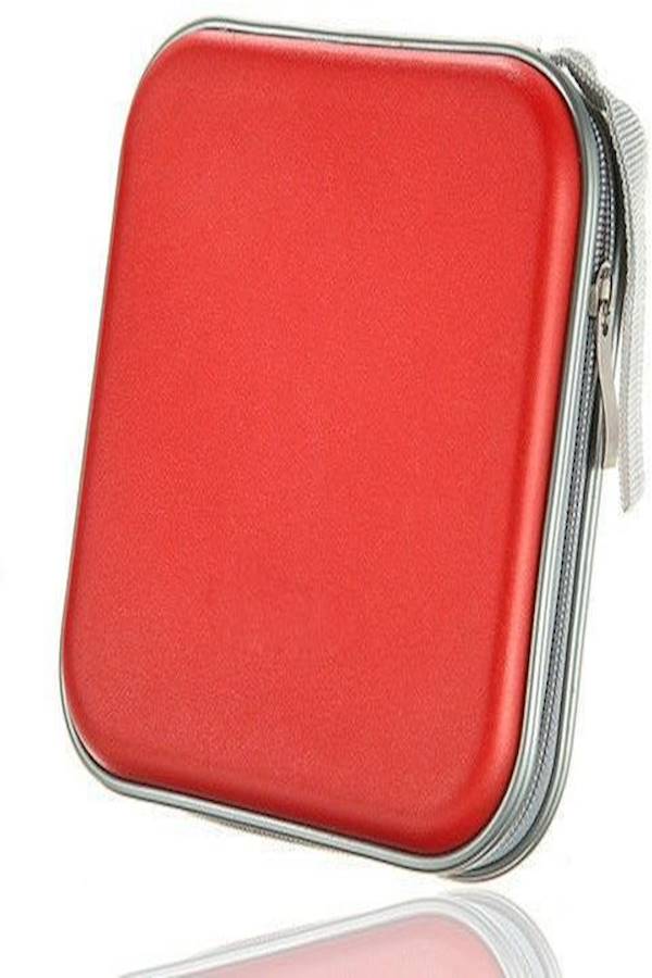 Generic 40 Disc CD DVD Portable Wallet Storage Organizer Holder Case Bag Album Box Red  - Image 2