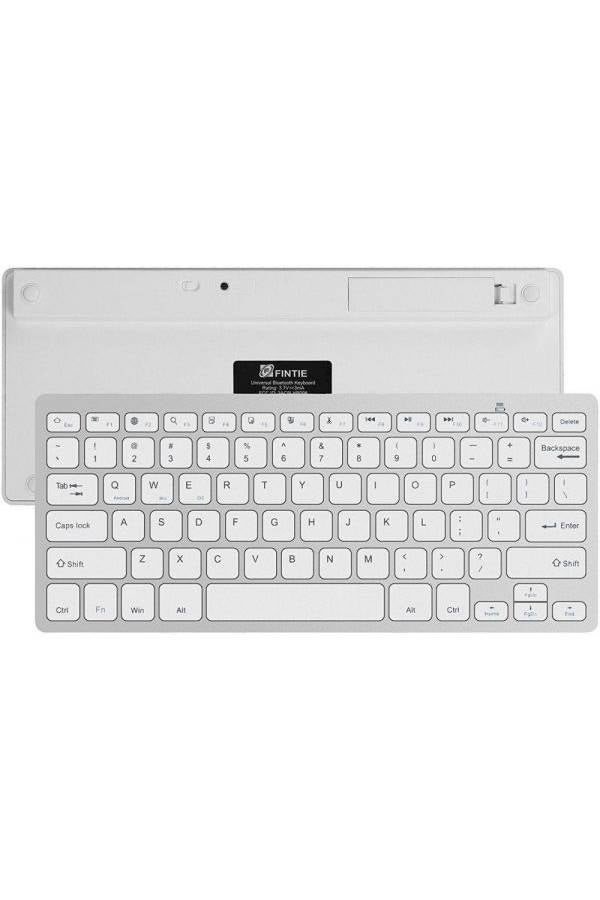 Generic - Ultra Slim Mini Bluetooth Wireless Keyboard For Ipad Air Mini 2 3 4 Ipad Pro White - Image 1